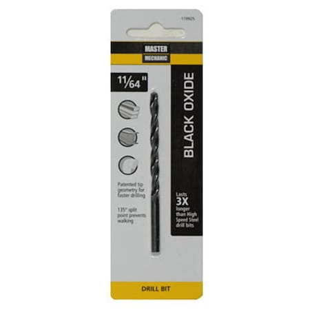 Swivel 0.17 x 3.25 in. Master Mechanic Oxide Drill Bit - Black SW3848513